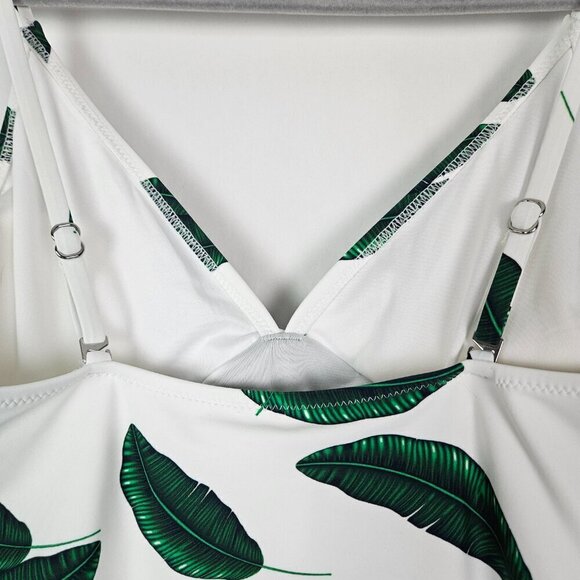 NWT Cupshe Twist Front Banana Leaf One Piece Swimsuit XL - Picture 7 of 9